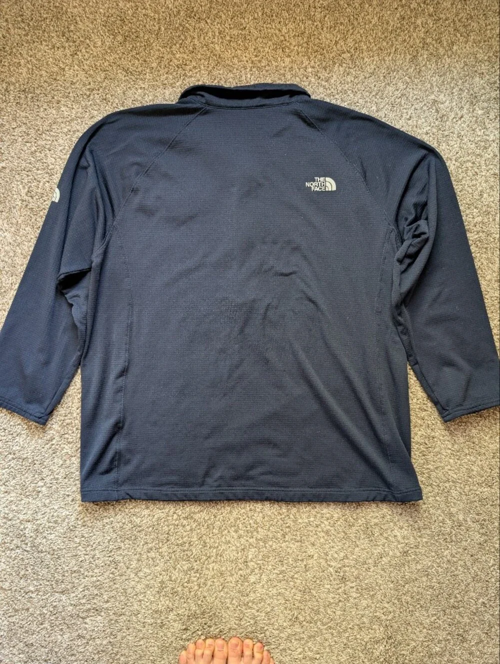 The North Face Navy Quarter-Zip Pullover With Tinney Company Embroidery Sz‎ XXL